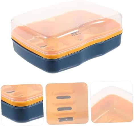 ABOOFAN Self-Draining Soap Holder Leak Proof Portable Bath Storage