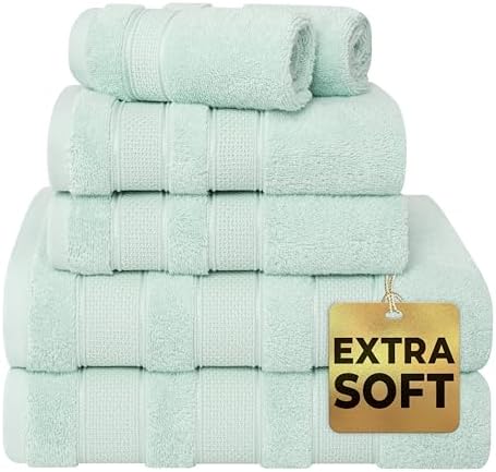 American Soft Linen Salem 6-Piece Towel Set in Mint