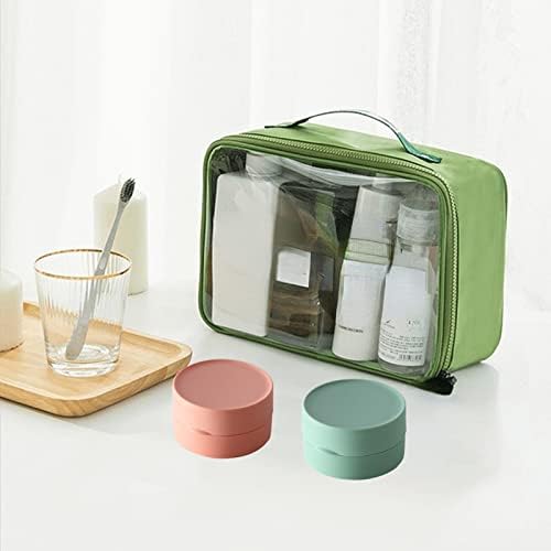 2 PCS Round Portable Soap Container with Lid