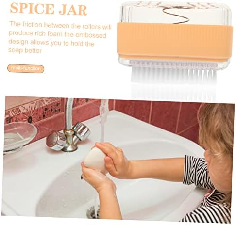 Foaming Soap Holder with Roller Brush for Travel and Deep Cleaning