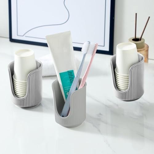 Sleek Bathroom Cup Dispenser with Adjustable Holder
