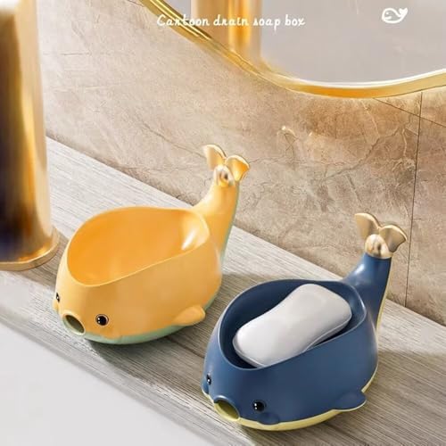 FABEILAI Suction Soap Holder with Whale Design