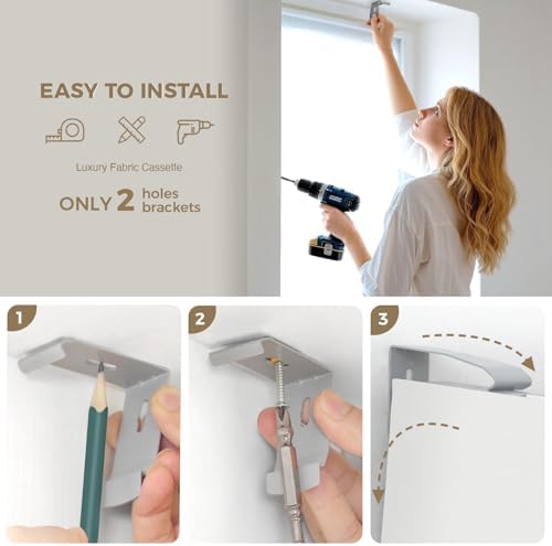 HeyBlinds Motorized Blinds with Remote and Alexa Compatibility