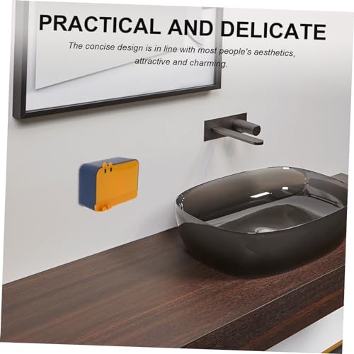 LIFKOME Wall Mounted Soap Dish with Lid Hook Holder