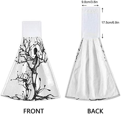 Aslsiy Skull Design Kitchen Towel Set of 2