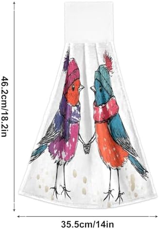 Cute Cartoon Bath Towels with Hanging Loops Soft Kids Hand Towel Set 1