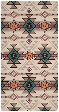 HUAZHIKOU Brown Aztec Hand Towels Set of 2