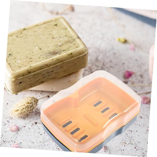 HAKIDZEL Dual Compartment Soap Holder with Leak-Proof Lid