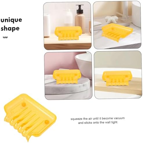 WOONEKY Bathroom Waterfall Soap Dish with Suction Cups