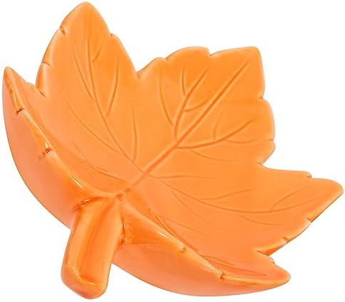 Homoyoyo Leaf Shaped Ceramic Soap Dish - Self-Draining Vanity Organizer