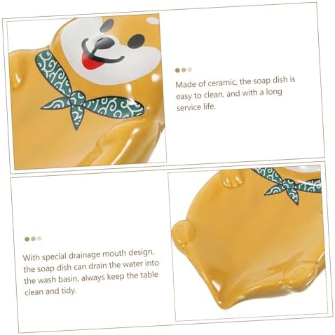 Holibanna Ceramic Soap Holder with Drainage