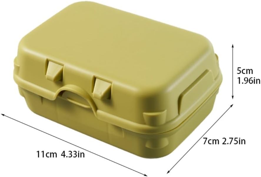 Valcla Soap Dish 2-Pack Portable Lock Double Layer Bathroom Holder