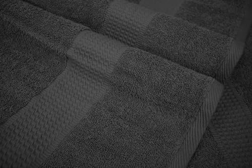 ZUPERIA Premium Bath Towels Pack of 4 - 30x60 Inches Grey