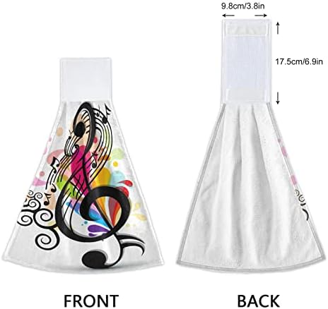 Kcldeci Musical Note Hand Towels 2 Pack Ultra Soft Absorbent