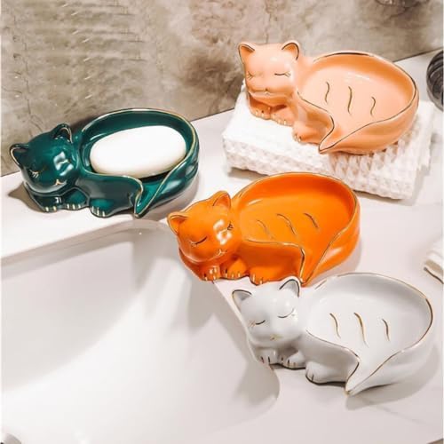 WAIT FLY Orange Ceramic Soap Holder 1 PCS