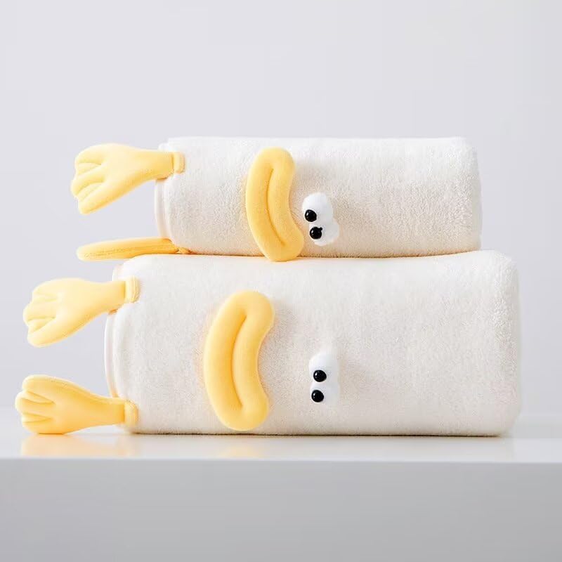 Cute 3D Duck Bath Towel Set 2PCS