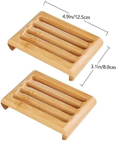 Holibanna 2Pcs Self Draining Soap Dish for Bathroom Countertop