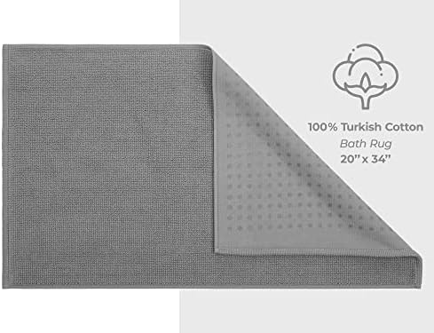 American Soft Linen 4 Piece Bath Towels with 20X34 Cotton Bath Mat