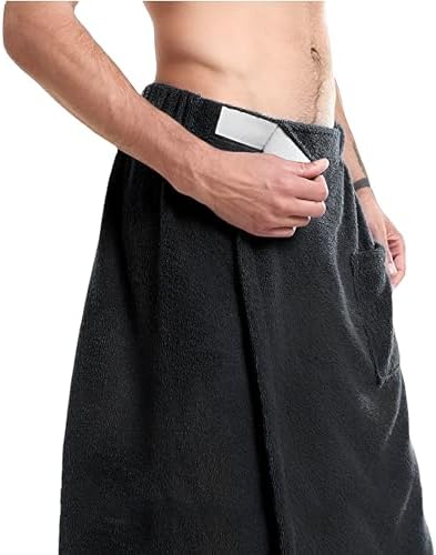PURFUN Men Boys Bath Towel Wrap with Pocket 1