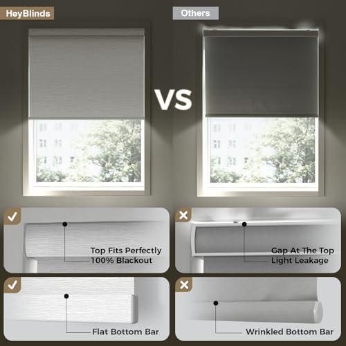 HeyBlinds Motorized Blinds with Remote and Alexa Compatibility