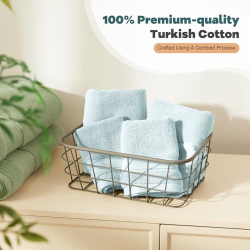 Marvione 6-Piece Bath Towel Set 100 Turkish Cotton 1