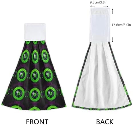 RPLIFE Psychedelic Green Eyes Towel Set of 2