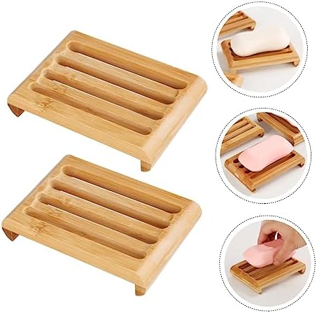 Yardenfun 2Pcs Self Draining Soap Holder for Bathroom and Kitchen
