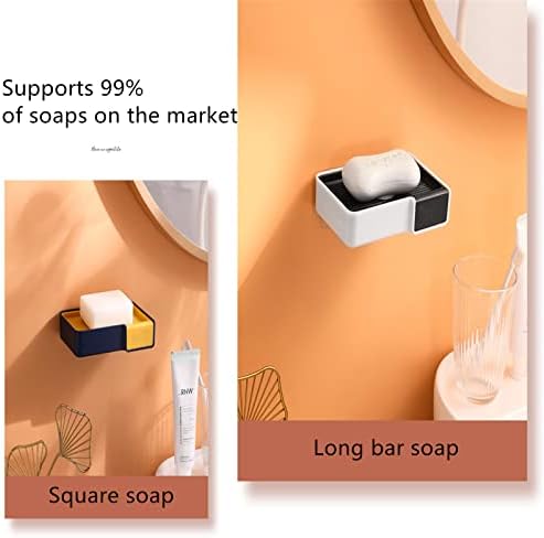WYMRR Soap Dish with Double Drainage and Non-Slip Base
