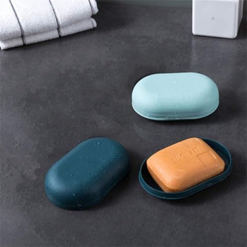 GlitzyStar 2pcs Soap Dish with Lid Travel Case