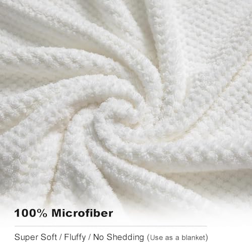 Smuge 4-Piece Bath Towel Set 35x70 Inches Quick Dry Microfiber