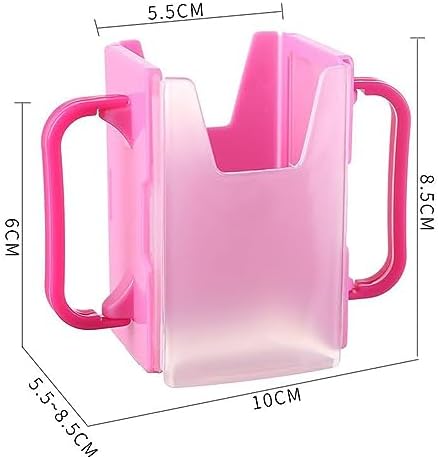 Adjustable Anti-Squeeze Cup Holder for Kids Pink
