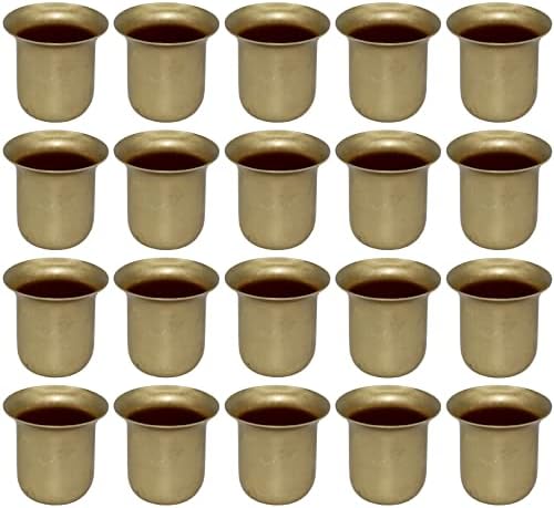 Creative Hobbies Brass Candle Holder Cups Pack of 20