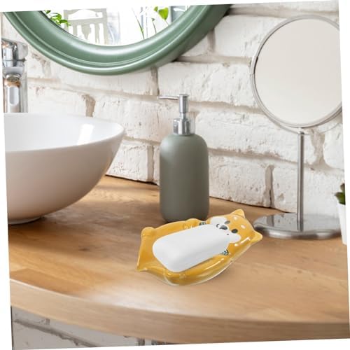LIFKOME Ceramic Dog Soap Holder for Sink