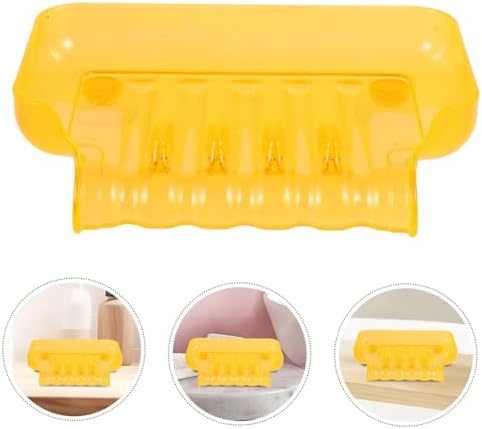 Space-Saving Soap Dish with Suction Cups for Bathroom