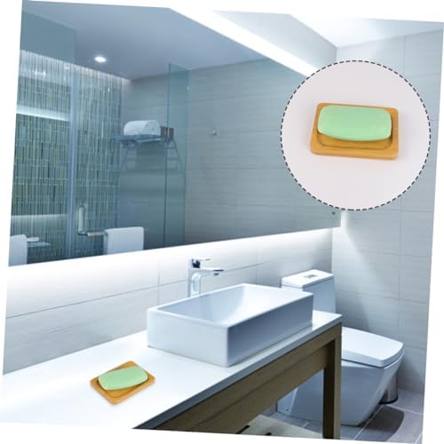 KONTONTY 1Pc Stylish Wooden Soap Holder for Kitchen Bathroom