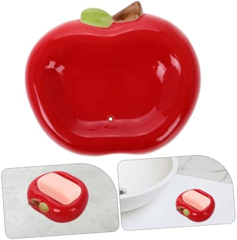 Cabilock Ceramic Apple Soap Holder with Drainage 1