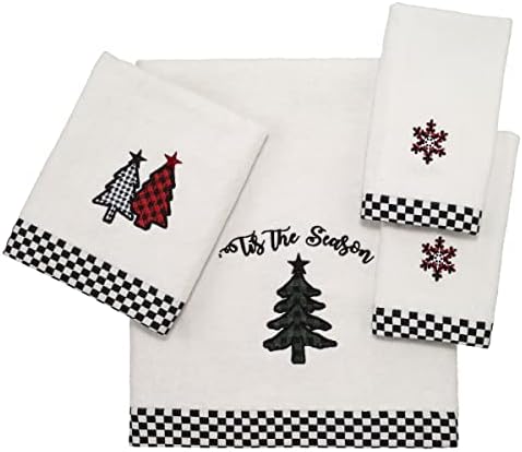 Avanti Linens Bath Towel Soft Cotton Velour Christmas Decor