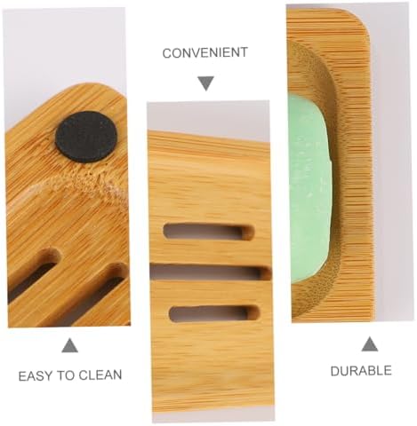 KONTONTY 1Pc Stylish Wooden Soap Holder for Kitchen Bathroom