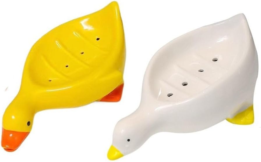Cute Yellow Duck Soap Holder with Self Draining Design 1