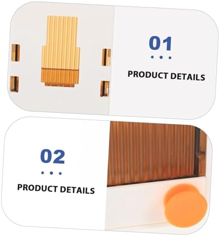 ABOOFAN Wall Mount Soap Holder 2pcs White Orange