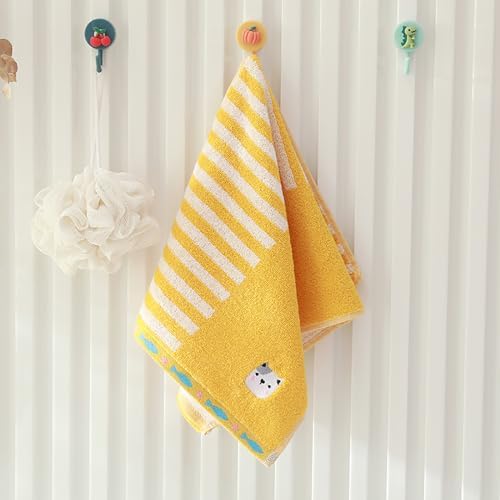 Kissvian 3 Pack Cartoon Animal Hand Towels Pure Cotton Kids Washcloths