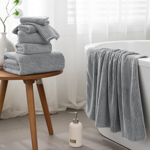 4 Piece Luxurious Bath Towel Set for Home and Hotel Use