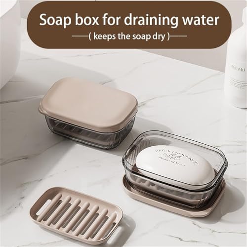 GlitzyStar Soap Dish Holder with Lid - Horizontal