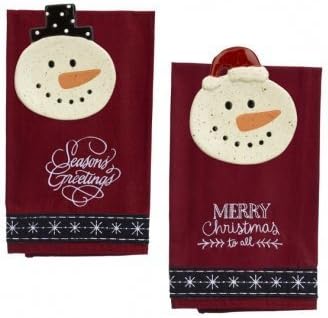 Grasslands Road Guest Towel Snowman Soap Dish Set