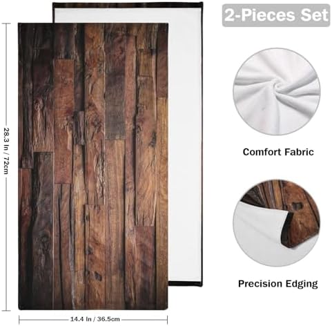 VIGGINER Dark Wood Hand Towels Set of 2 1