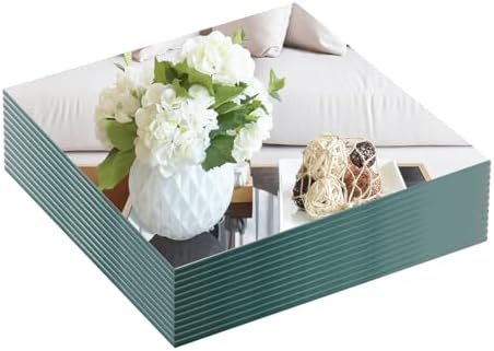 VASUHOME 12 Square Mirror Candle Holders Set of 12