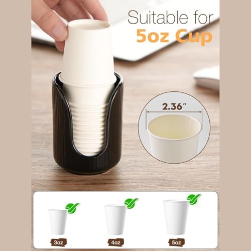 Sleek Bathroom Cup Dispenser with Adjustable Holder