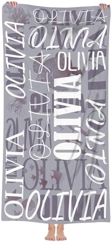 Customized Beach Towel with Name for Kids and Adults