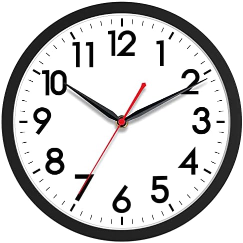 AKCISOT Wall Clock 10 Inch Silent Non-Ticking Modern Design Clock