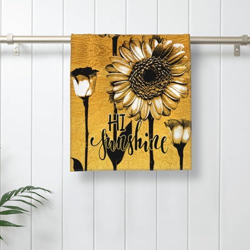 Bapcoku Sunflower Hand Towels Set of 2 1